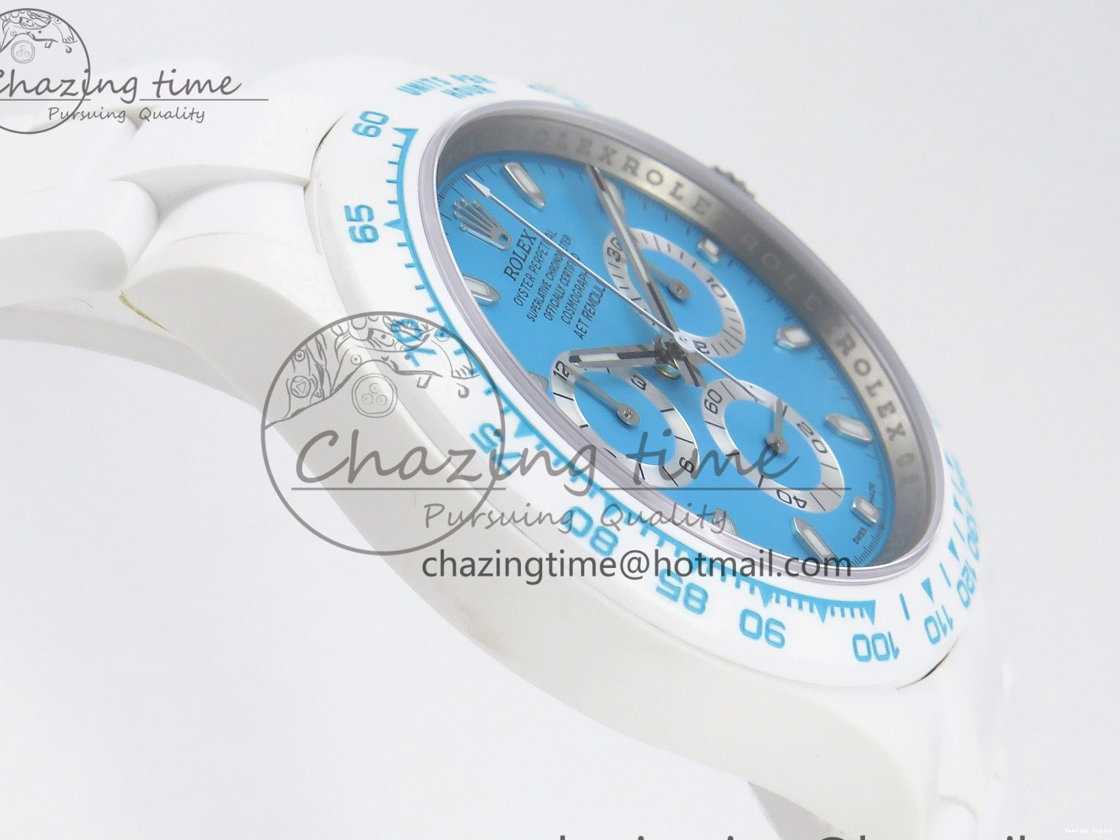 1224 Daytona AET White Ceramic Case and Bracelet Tiffany Blue Dial SA4130 V GoAnywhere 1889